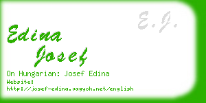 edina josef business card